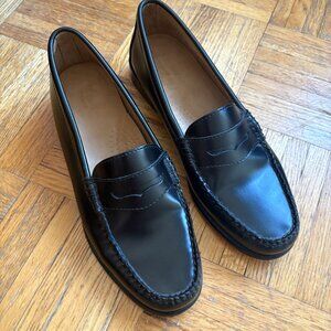 G.H. Bass WeeJuns Diane Penny Loafer Black Leather Women Sz 8